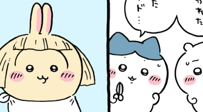 毛量増えた　その3　うさぎさん面白すぎ　ちいかわ漫画