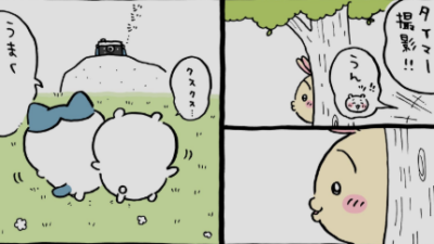 ちいかわ漫画　これで完結？心霊写真編　犯人はやっぱり